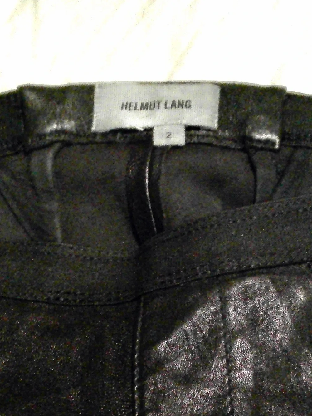 Helmut Lang Black Skinny Lamb Leather Size 2